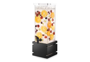 Rosseto 2 Galon Square Beverage Dispenser with Black Gloss Bamboo Base RTBDLD121